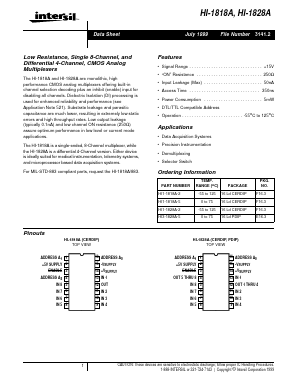 HI-1818A Datasheet PDF Intersil