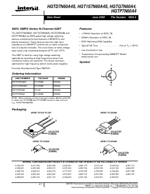 HGTG7N60A4 Datasheet PDF Intersil