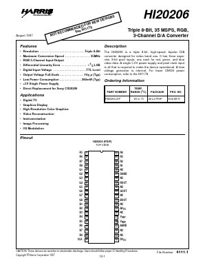 HI20206 Datasheet PDF Intersil