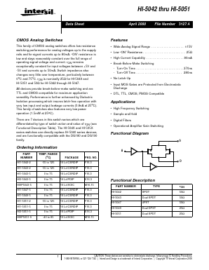 HI1-5042-2 Datasheet PDF Intersil