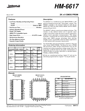HM1-6617B-9 Datasheet PDF Intersil