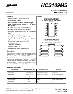 HCS109D Datasheet PDF Intersil