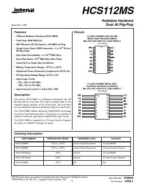 HCS112K/SAMPLE Datasheet PDF Intersil