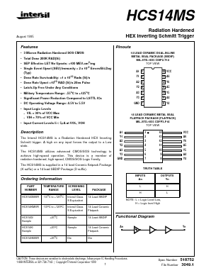 HCS14D Datasheet PDF Intersil