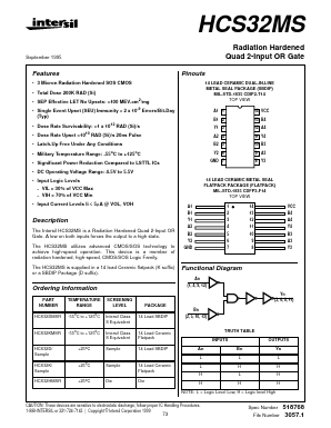 HCS32MS Datasheet PDF Intersil