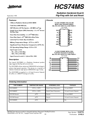 HCS74D Datasheet PDF Intersil