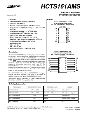 HCTS161AD Datasheet PDF Intersil