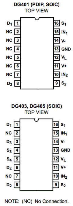DG401DJ Datasheet PDF Intersil