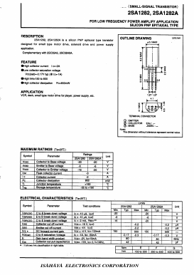 2SA1282F Datasheet PDF Isahaya Electronics