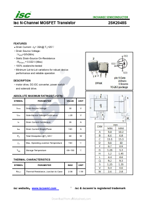 2SK2048S Datasheet PDF Inchange Semiconductor