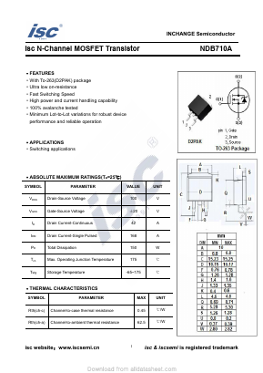 NDB710A Datasheet PDF Inchange Semiconductor