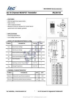 IRLB4132 Datasheet PDF Inchange Semiconductor