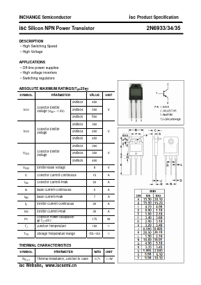 2N6933 Datasheet PDF Inchange Semiconductor