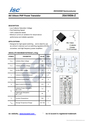 2SA1069A-Z Datasheet PDF Inchange Semiconductor