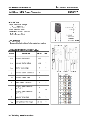 C5517 Datasheet PDF Inchange Semiconductor