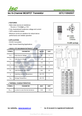 IXTC110N055T Datasheet PDF Inchange Semiconductor