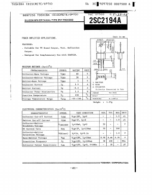 2SC2194A Datasheet PDF Inchange Semiconductor