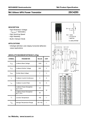 2SC4293 Datasheet PDF Inchange Semiconductor