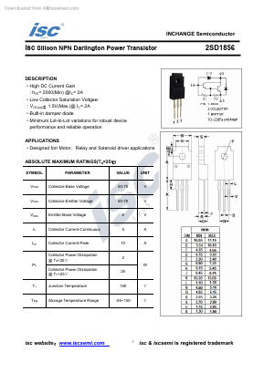 D1856 Datasheet PDF Inchange Semiconductor
