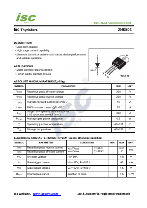 2N6506 Datasheet PDF Inchange Semiconductor