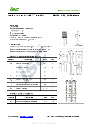 IRFP9140N Datasheet PDF Inchange Semiconductor