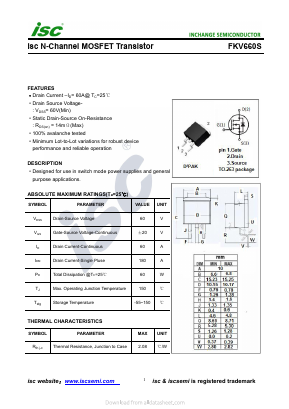 FKV660S Datasheet PDF Inchange Semiconductor