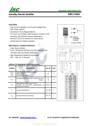 SBCJ1040 Datasheet PDF Inchange Semiconductor