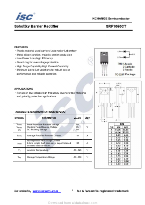 SRF1050CT Datasheet PDF Inchange Semiconductor