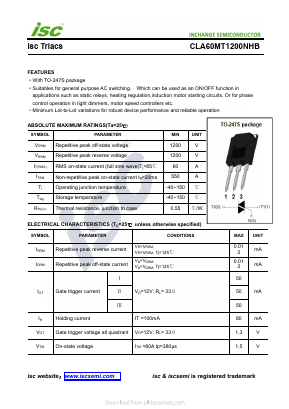 CLA60MT1200NHB Datasheet PDF Inchange Semiconductor