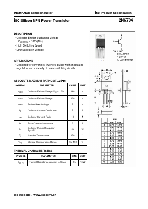 2N6704 Datasheet PDF Inchange Semiconductor