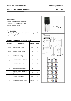 2SA1746 Datasheet PDF Inchange Semiconductor