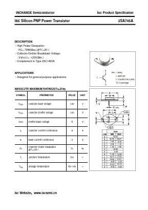 2SA745A Datasheet PDF Inchange Semiconductor