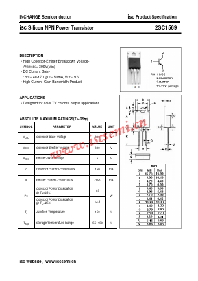 2SC1569 Datasheet PDF Inchange Semiconductor
