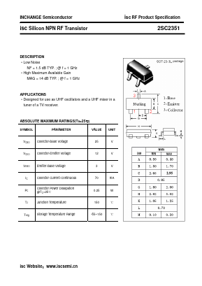 C2351 Datasheet PDF Inchange Semiconductor