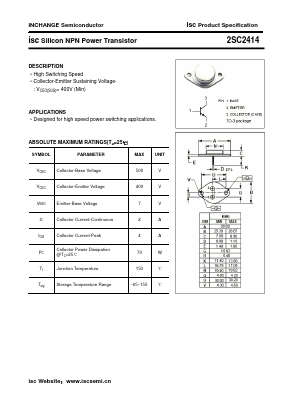 2SC2414 Datasheet PDF Inchange Semiconductor
