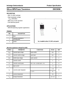 C3038 Datasheet PDF Inchange Semiconductor