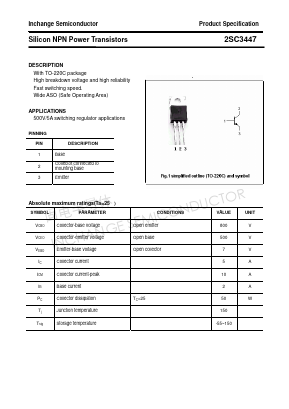 2SC3447 Datasheet PDF Inchange Semiconductor