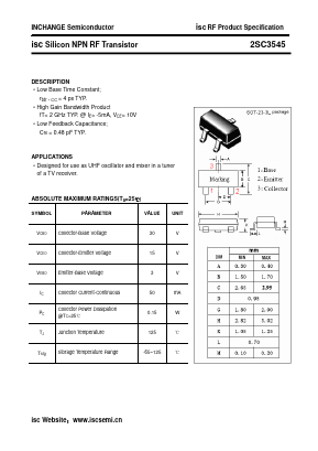 2SC3545K Datasheet PDF Inchange Semiconductor