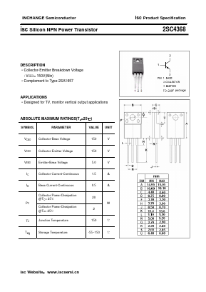 2SC4368 Datasheet PDF Inchange Semiconductor