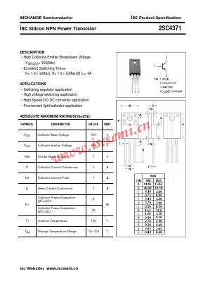 2SC4371 Datasheet PDF Inchange Semiconductor