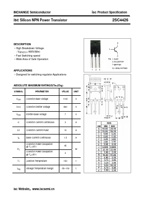 2SC4426 Datasheet PDF Inchange Semiconductor