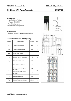 2SC4460 Datasheet PDF Inchange Semiconductor