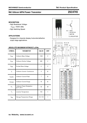 2SC4745 Datasheet PDF Inchange Semiconductor