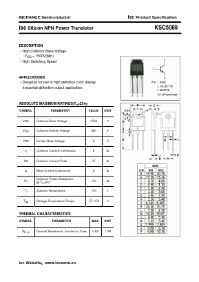 KSC5089 Datasheet PDF Inchange Semiconductor