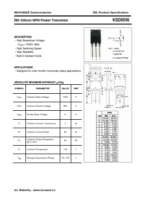 KSD5056 Datasheet PDF Inchange Semiconductor