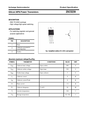 2SC5239 Datasheet PDF Inchange Semiconductor