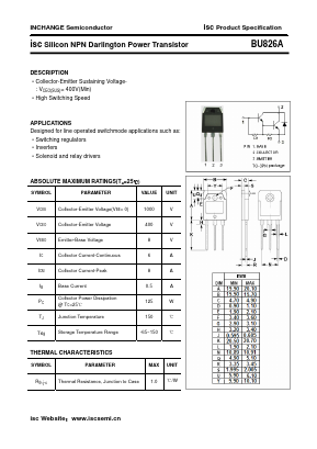 BU826A Datasheet PDF Inchange Semiconductor