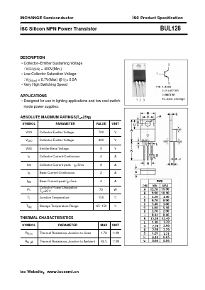 BUL128 Datasheet PDF Inchange Semiconductor