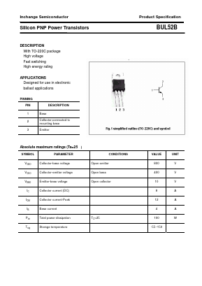 BUL52B Datasheet PDF Inchange Semiconductor