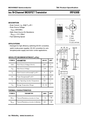 IRF630B Datasheet PDF Inchange Semiconductor